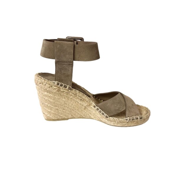 VINCE STEFANIA SUEDE WEDGE SANDALS - Picture 3 of 8